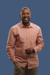 Black man wearing shirt